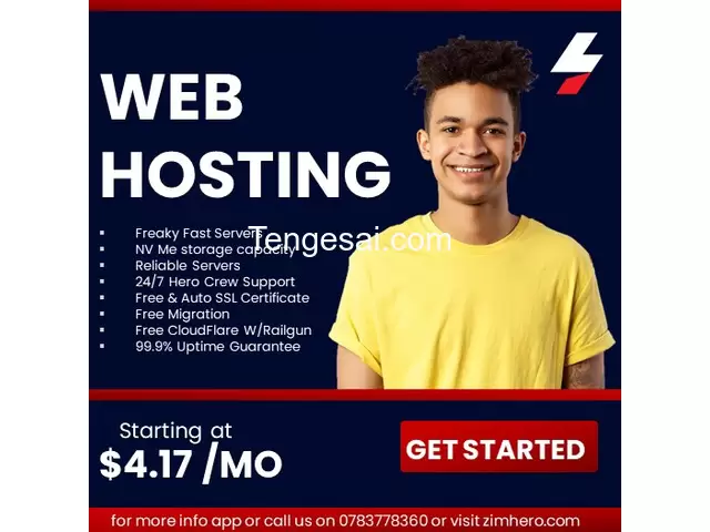 web hosting Zimbabwe   for 4.17 usd per month  0783778360 - 1/2
