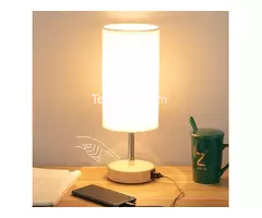 Brand new boxed 3 way dimmable bedside lamp with USB charging ports and touch control