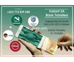 Eft payments to and from south Africa Lesotho Namibia Botswana Swaziland UK China